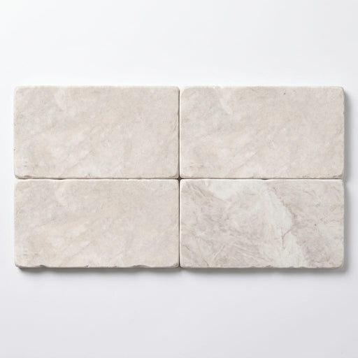 Sonoran Pearl Marble Paver 8x16 Tumbled 3 cm close-up