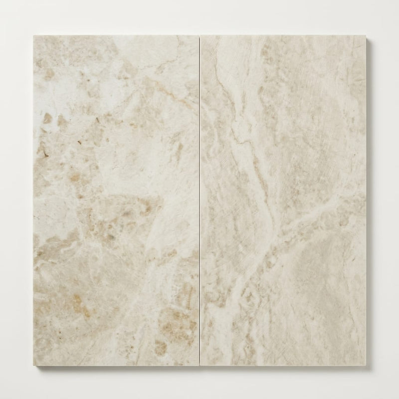 Sonoran Pearl Marble Tile 12x24 Brushed Rectified close-up
