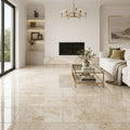 Sonoran Pearl Marble Tile 12x24 Polished — Living Room floor