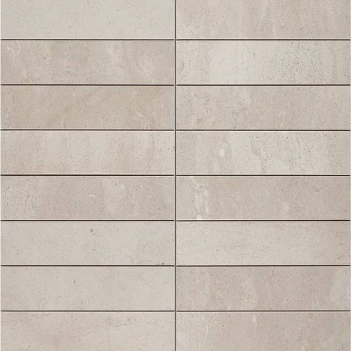Spanish Grey honed marble and dolomite tiles with warm grey-beige tones, subtle mineral variation and clearly defined horizontal joints.