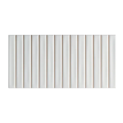 Spark Bars White 5x10 Matte Ceramic/Porcelain Wall Tile