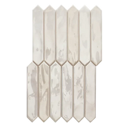 Spark Ivory 1-3/4x9-3/4 Picket Glossy Ceramic/Porcelain Mosaic
