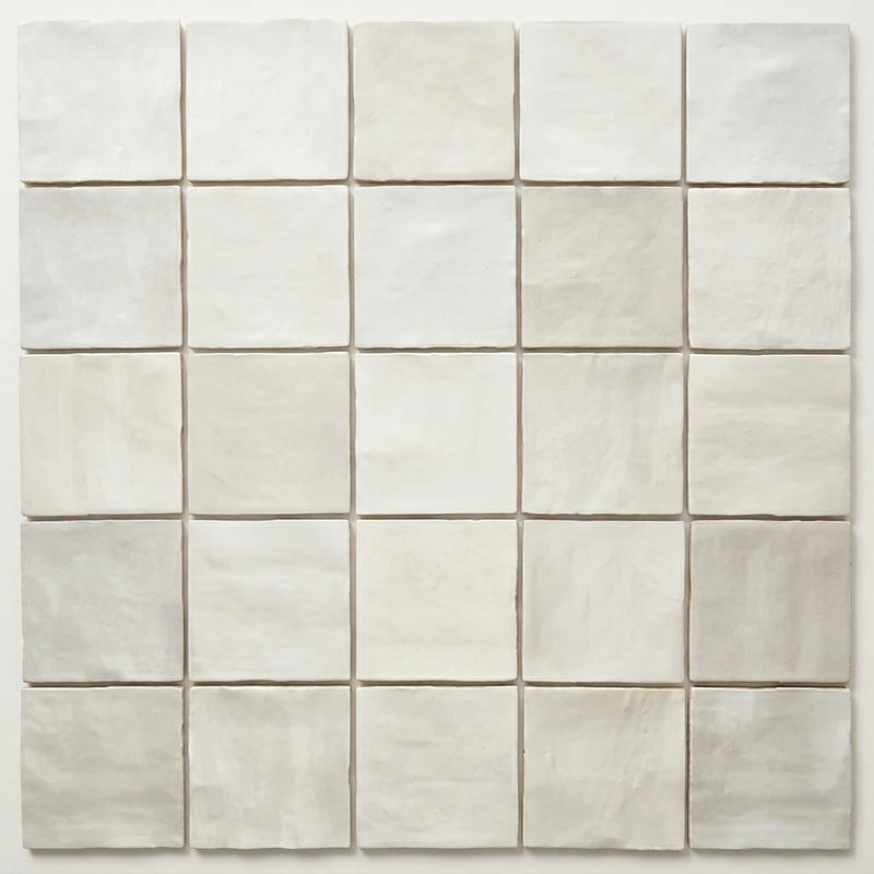Spark Ivory 5x5 Matte Porcelain Tile close-up