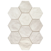 Spark Ivory 6x7 Hexagon Matte Porcelain Mosaic