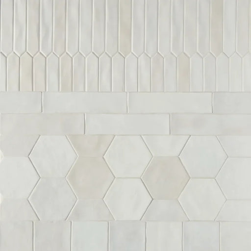 Spark Series Ivory 3/8x5 Pencil Bullnose Matte Porcelain Trim
