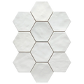 Spark Series White 6x7 Hexagon Matte Porcelain Tile