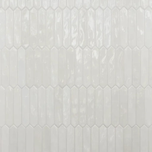 Spark White 1-3/4x9-3/4 Picket Glossy Porcelain Mosaic