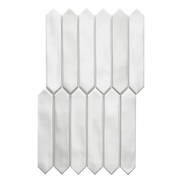 Spark Series White 1-3/4x9-3/4 Picket Matte Porcelain Mosaic