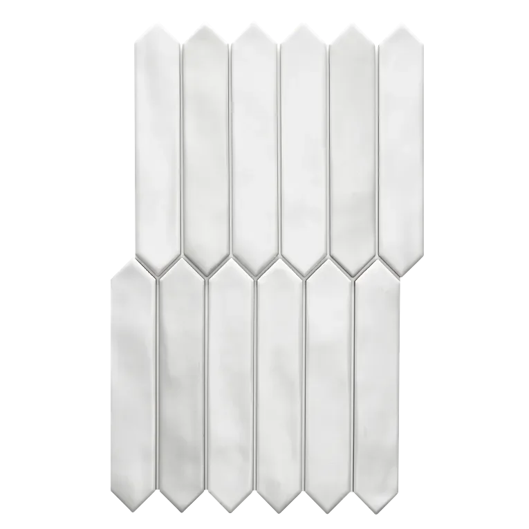 Spark Series White 1-3/4x9-3/4 Picket Matte Porcelain Mosaic