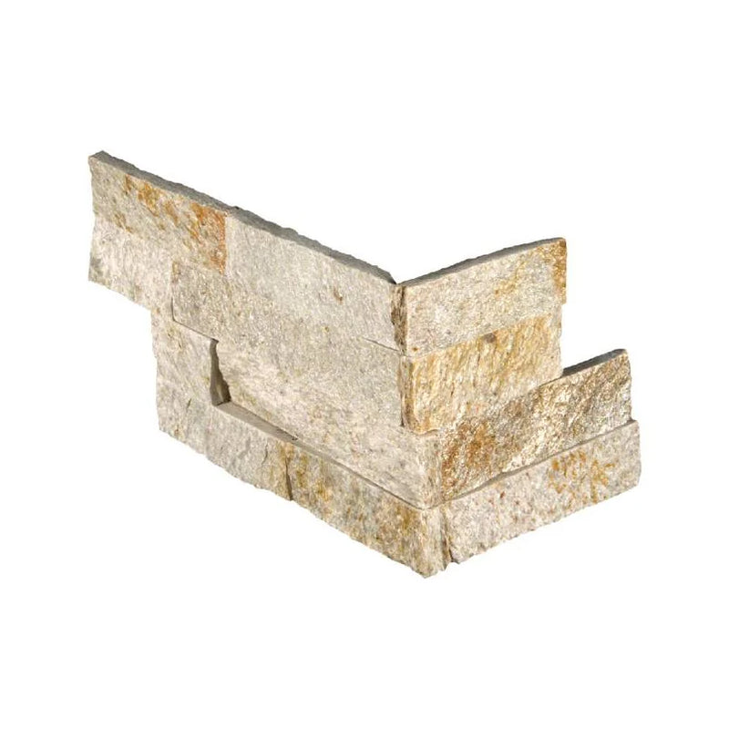 Rockmount Stacked Stone Sparkling Autumn 6x18 Corner Splitface Quartzite Ledger Stone