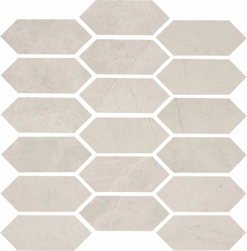 St. Croix Bianco 2x5 Picket Interlocking Porcelain Mosaic Tile