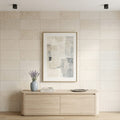St Croix Limestone Tile 16x24 — Living Room feature wall