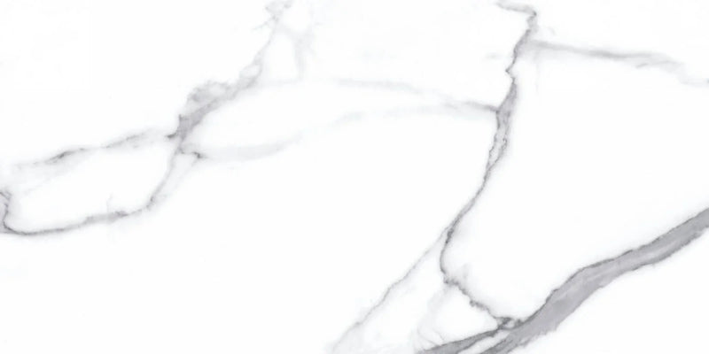Statuario Bianco 24x48 Polished Porcelain Tile