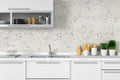 Statuario Celano 2 Hexagon Pattern 0.24 Inch Glass Mosaic Tile