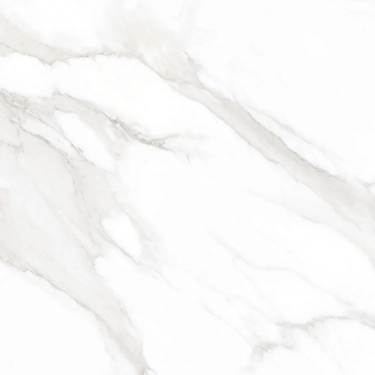 Statuario Mercury 24x24 Polished Marble Look Porcelain Tile