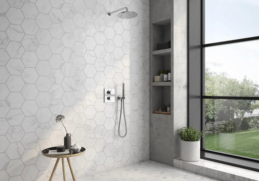 Statuary 8x9 Hexagon Glazed Porcelain Tile