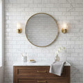 Statuary White (Italian) Marble 3x6 Honed Tile — Bathroom wall