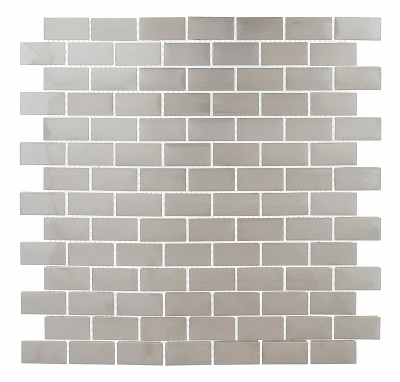 Steel 3/4x1-1/2 Stainless Steel Mosaic Subway