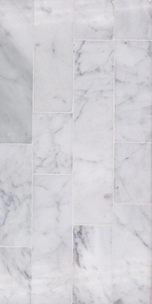 STO-RE Carrara 6x24 Culture Pattern Polished Marble Mosaic