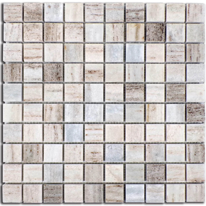 STO-RE Ocean White square polished marble mosaic sheet