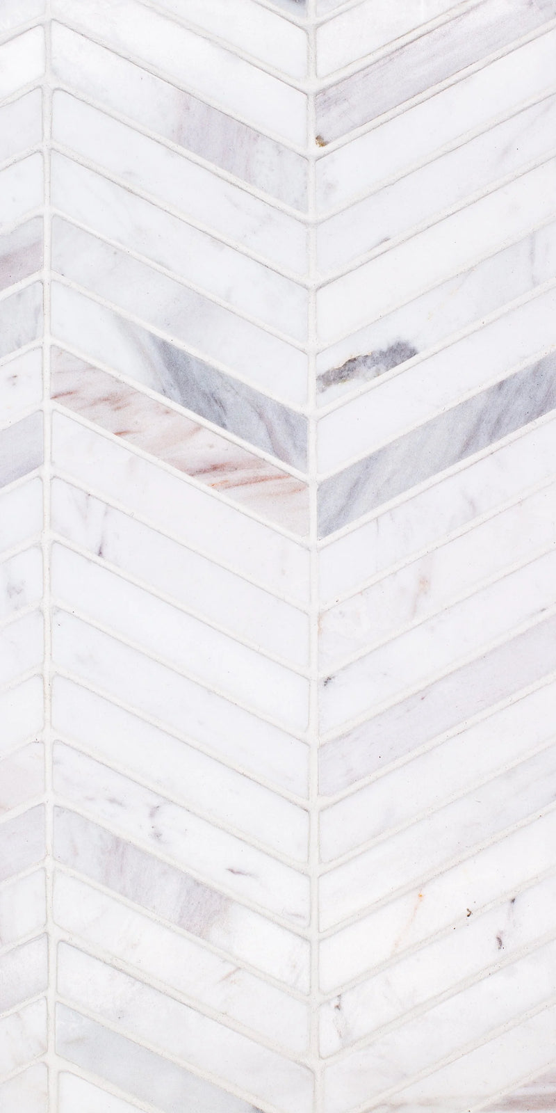 STO-RE Volakas 5/8x3 Chevron Polished Marble Mosaic