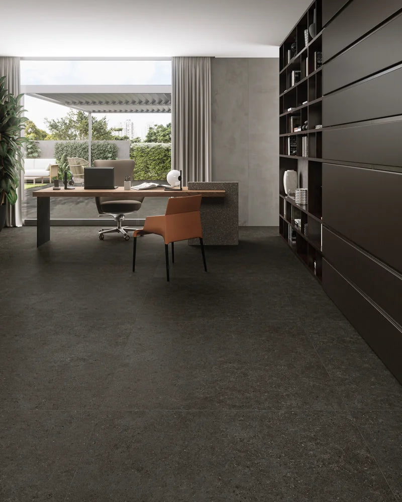 Stone Tarmac 24x48 Rectified Porcelain Tile