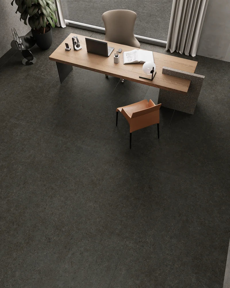 Stone Tarmac 24x48 Rectified Porcelain Tile