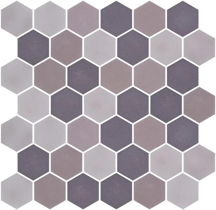Stoneblend XL Mixed Grey 2x2 Glass Mosaic