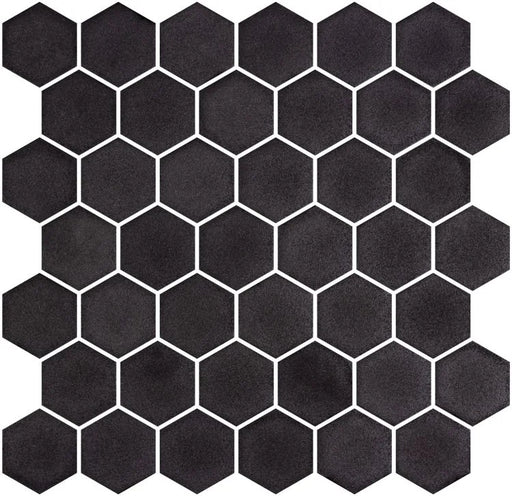 Stoneglass XL Black 2x2 Glass Mosaic