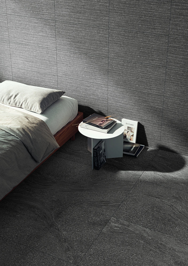 Stoneline Dark Gray Deco 12x24 Porcelain Tile