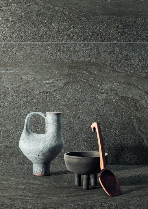 Stoneline Dark Gray Deco 12x24 Porcelain Tile