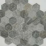 Stonella Hexagon Pattern 0.24 Inch Glass Mosaic Tile