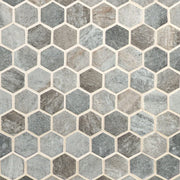 Stonella Hexagon Pattern 0.24 Inch Glass Mosaic Tile