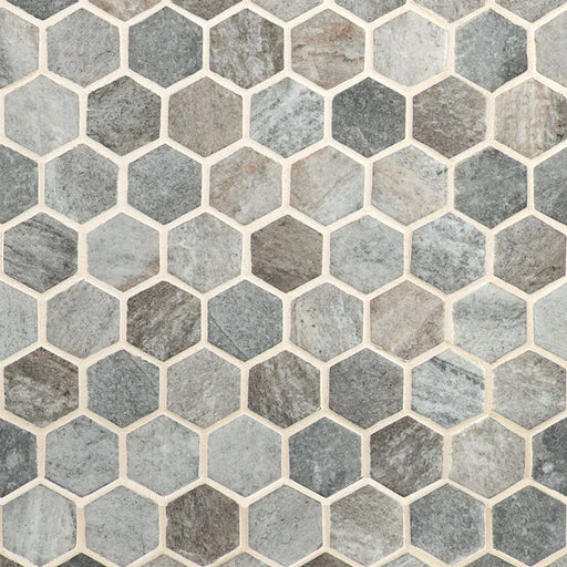 Stonella Hexagon Pattern 0.24 Inch Glass Mosaic Tile