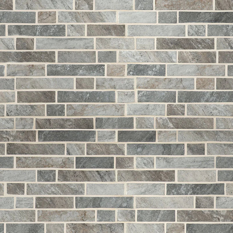 Stonella Interlocking Pattern 0.24 Inch Glass Mosaic Tile