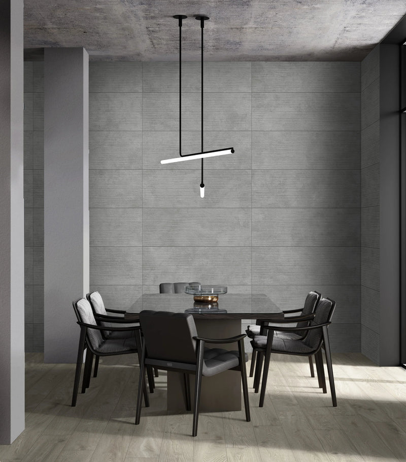 Stratford Grey 3D 16x48 Porcelain Wall Tile