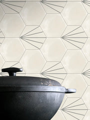 Stratford Hex White 7x8 Porcelain Hexagon Tile