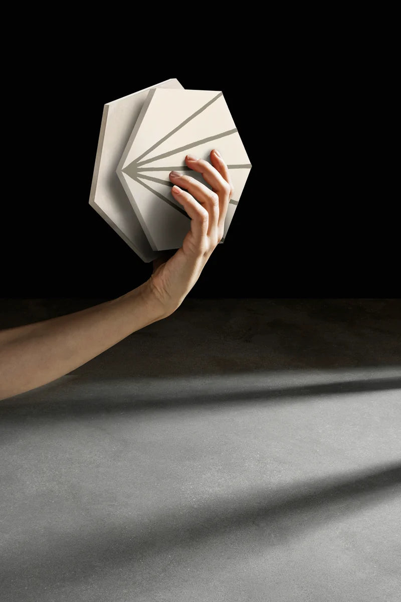 Stratford Hex WhiteDec 7x8 Porcelain Tile