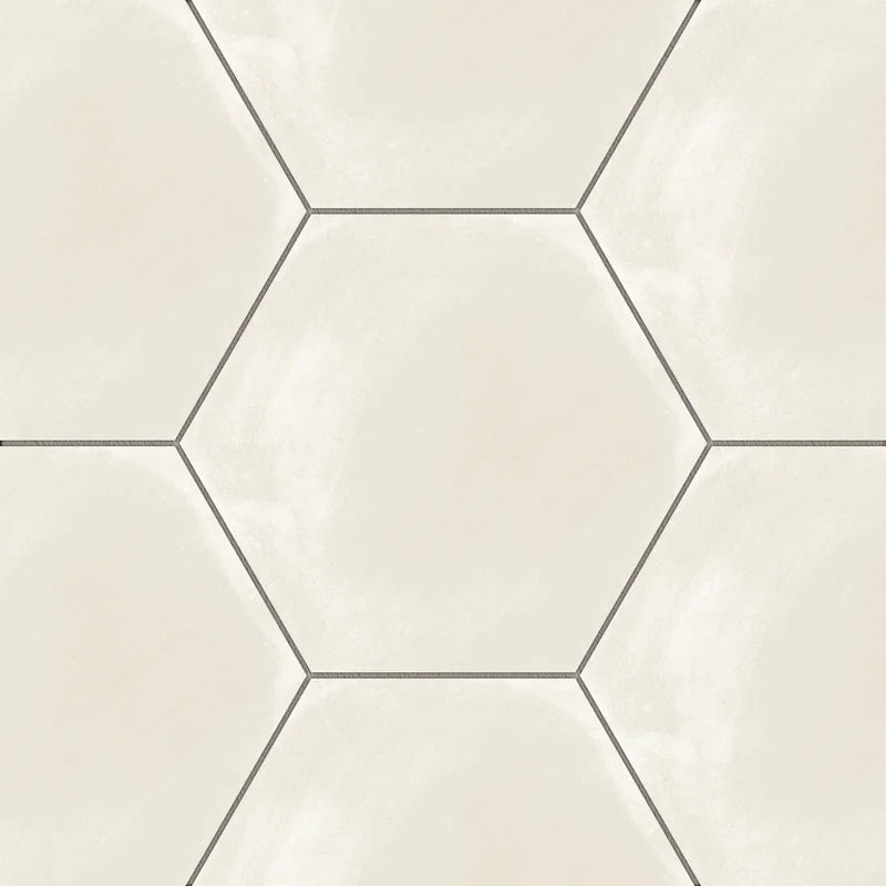 Stratford Hex White 7x8 Porcelain Hexagon Tile