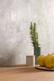 Stream Silver 2.5x3.75 Hex Porcelain Mosaic Tile