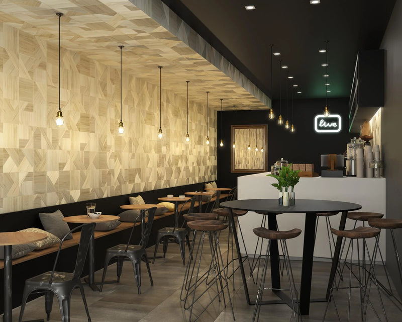 Stripes Mix Bamboo 9.8x9.8 Matte Ceramic Mosaic