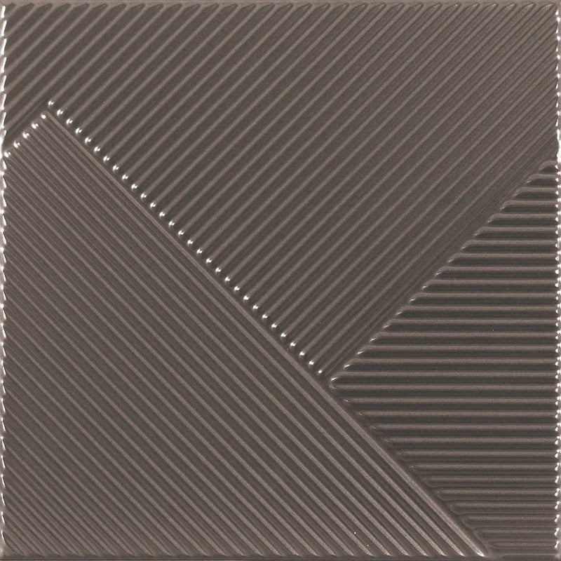 Stripes Mix Mercury 9.8x9.8 Matte Ceramic Tile