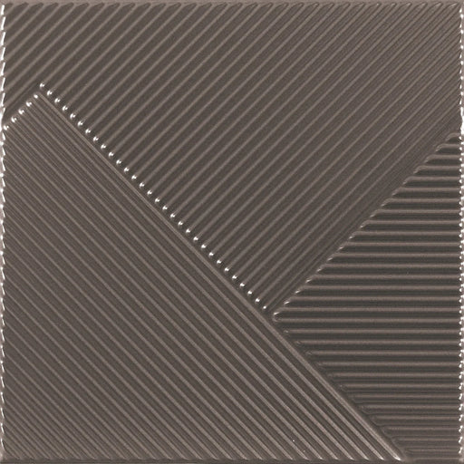 Stripes Mix Mercury 9.8x9.8 Matte Ceramic Tile