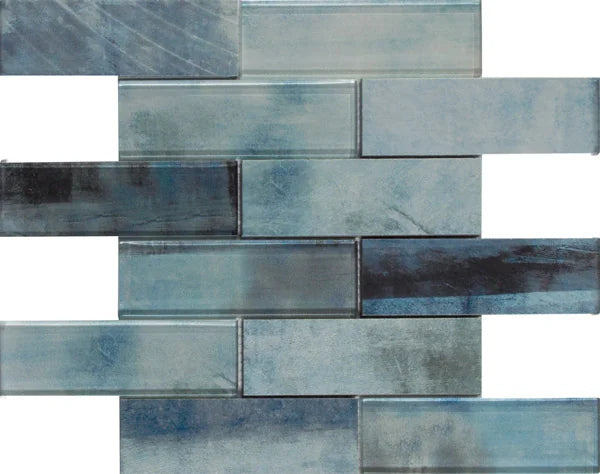 Sublime Blue 11.73x11.73 Glass Mosaic