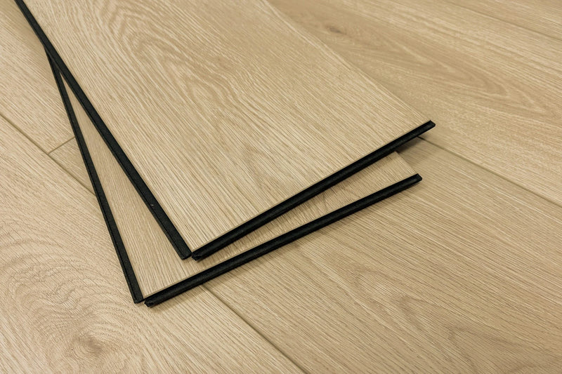 Summa Pacific Beige 9-1/4x60 Embossed Bevel Matte AC5 Waterproof Laminate Flooring