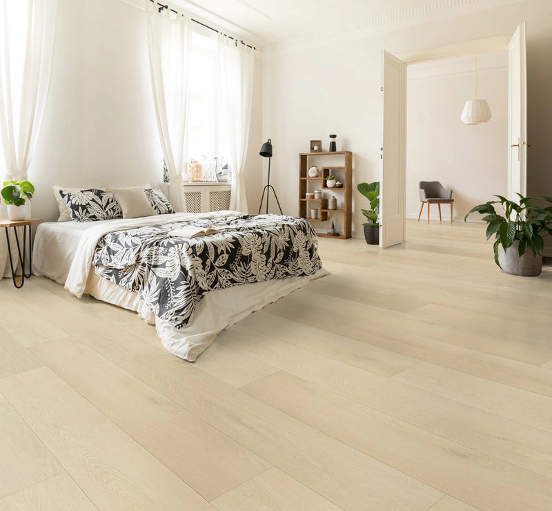 Summa Coastal Beige 9-1/4x60 EIR Micro-Bevel Matte AC5 Waterproof Laminate Flooring