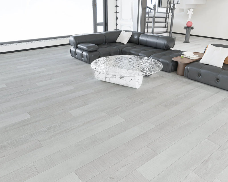 Summa Pristine White 7-3/4x48 Embossed Bevel Matte AC5 Waterproof Laminate Flooring