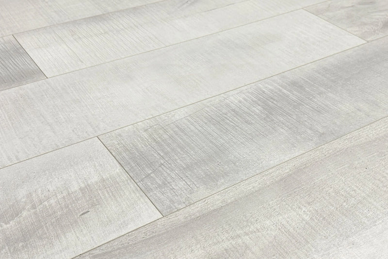 Summa Pristine White 7-3/4x48 Embossed Bevel Matte AC5 Waterproof Laminate Flooring