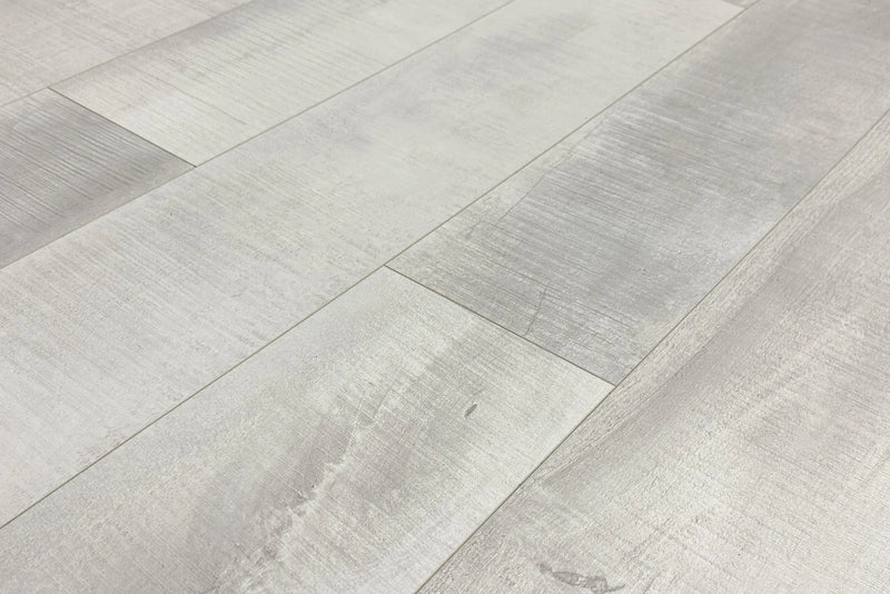 Summa Pristine White 7-3/4x48 Embossed Bevel Matte AC5 Waterproof Laminate Flooring