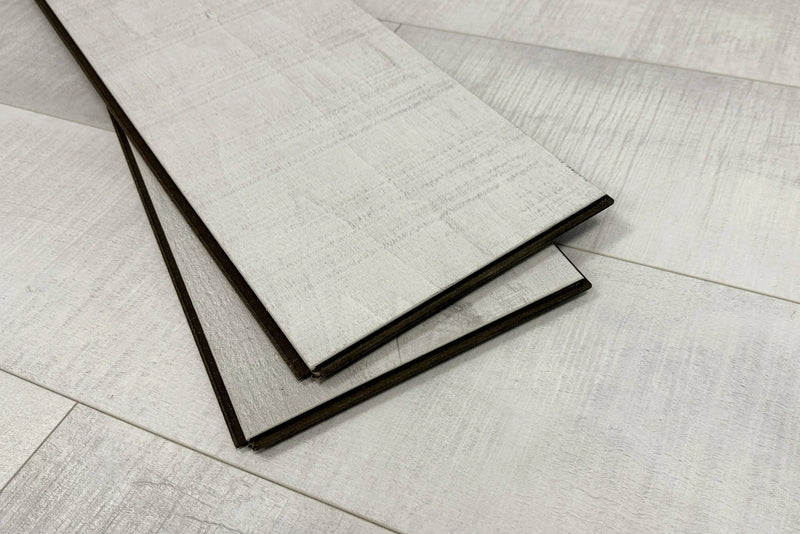 Summa Pristine White 7-3/4x48 Embossed Bevel Matte AC5 Waterproof Laminate Flooring